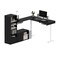 Bestar Bestar Viva 72W L-Shaped Standing Desk with Credenza and Shelving Unit in black 19851-18 - alternate 4